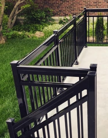 shine and polish aluminum material railings for balcony