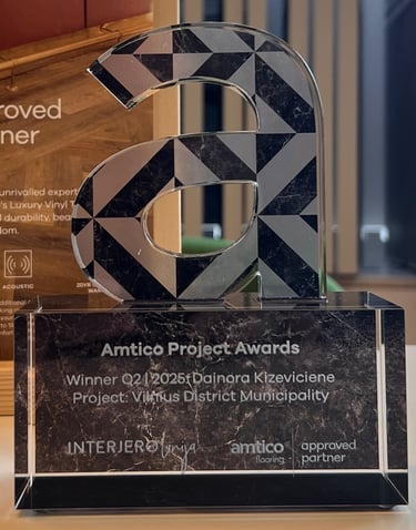 Amtico project award trophy