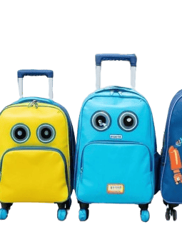 a school bags with trolley and wheel