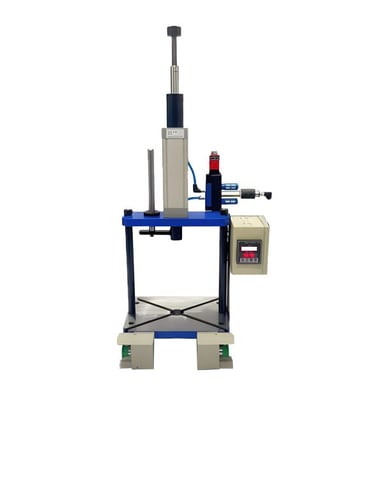 Automated pneumatic press machine made by national pnuematic systems in vasai Mumbai for uses like bending triming pressing.
