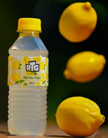 a bottle of water with lemonade and lemonade