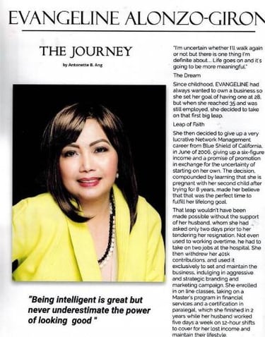 Inspiration in Action: The Story of Evangeline Giron" 7Homey Back Room: Evangeline Giron, Inc. Office