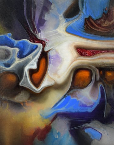 Acrylic on canvas painting, "Under Consideration" by Eric Stiles