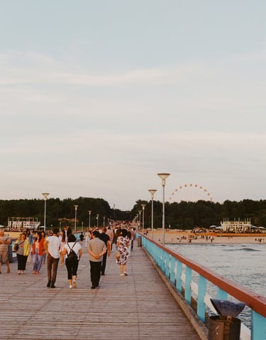 Palangos tiltas, matosi Jūra