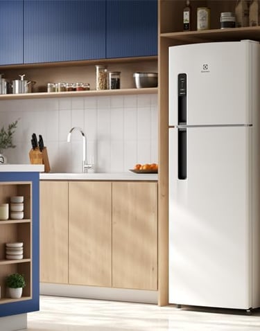 Electrolux Geladeira Electrolux Frost Free 380L AutoSense Duplex Branca TF41