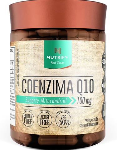 Coenzima Q10 Nutrify 100mg com Vitamina E: vitalidade e saúde. Vida Performance.