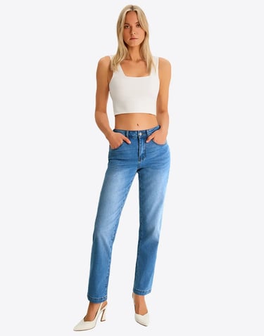 women's blue skinny jeans