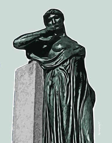 Bell Memorial right statue 5536