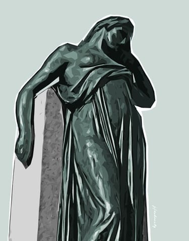 Bell Memorial left statue 5538