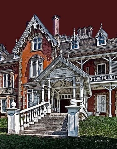 Yates Castle steps angle 9040