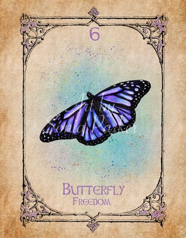 Butterfly card from the animal spirit oracle deck