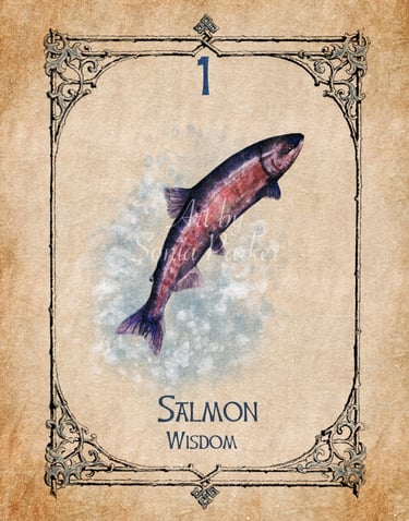 Salmon from the Animal Spirit Oracle deck