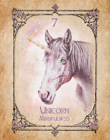 Unicorn card from the animal spirit oracle deck