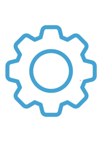 blue gear icon representing quality locksmith solutions
