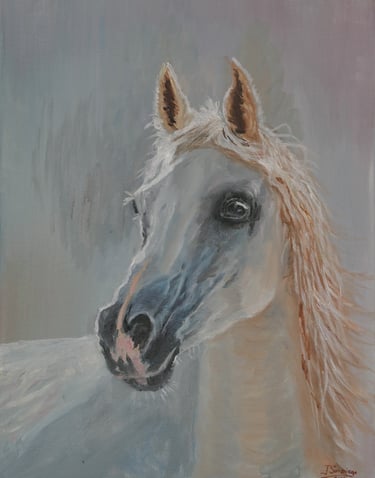Soy la mas guapa. oleo en panel 30x40cm