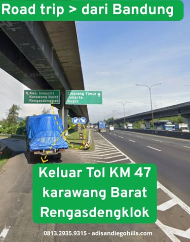 Petunjuk arah san diego hills memorial park karawang dari arah bandung