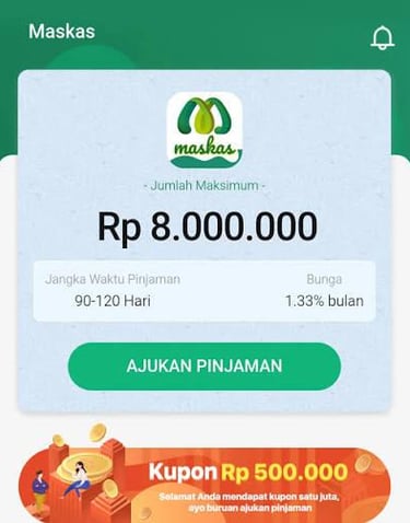 maskas pinjaman onlien