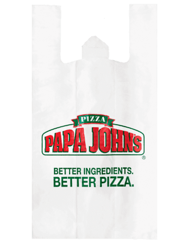 Papa johns bolsa de camiseta