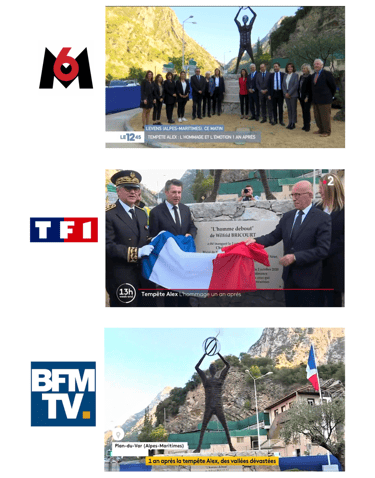 M6 TF1 BFMTV Wilfrid Bricourt - Cérémonie l'homme debout 