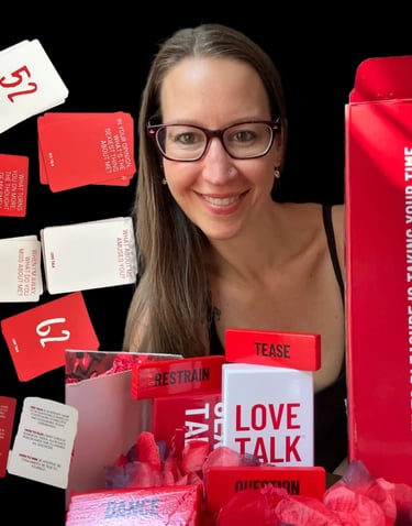 Pleasurelit Patricia with the intimacy card games