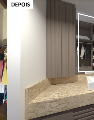 Antes e depois - closet