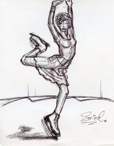 The Skater: pen on paper, 2003