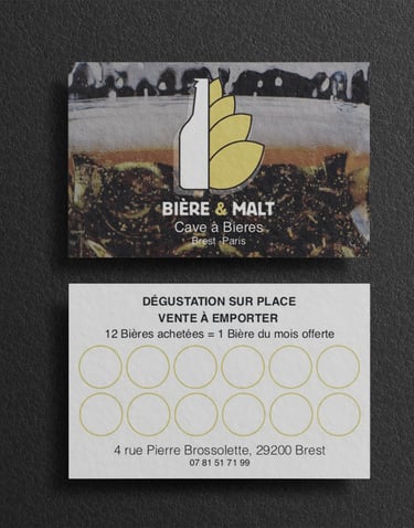 Logo Bière & Malt et carte de fidélité
