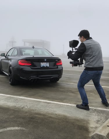 high quality filming of bmw car