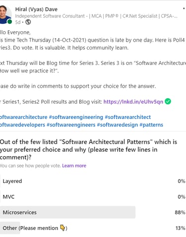  hiralvyasdave.com - Poll4 Result, part of Poll and Blog-Series3