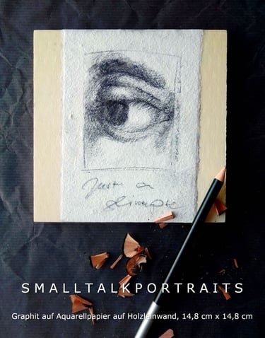 Small Talk Portraits von Katja Kiefer auf canusee.me, Promo Postkarte