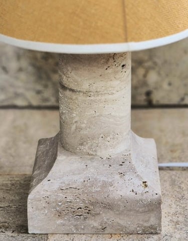 Lampa z kamienia naturalnego, luksusowa lampa z trawertynu
