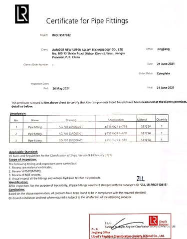 LR Lloyd's Register Factory Certification
