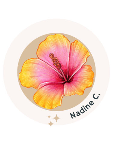 a flower with a star on the bottom of it
