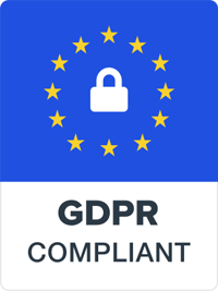 Logo of GDPR. All client data is kept secure. 
