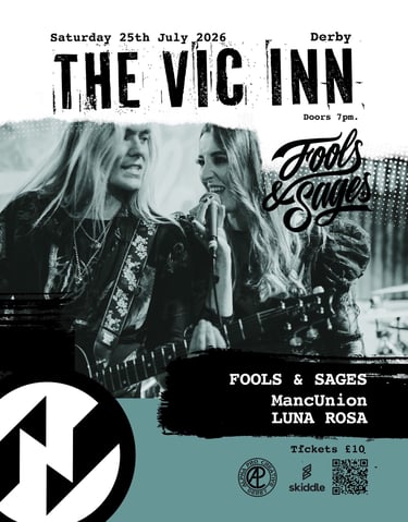 Gig poster for The Indie Night showcasing multiple indie bands performing live at an independent ven