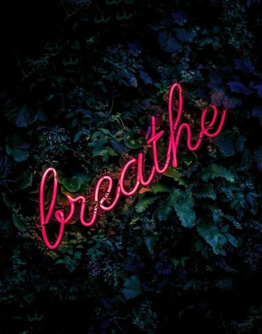 Breathe neon signage