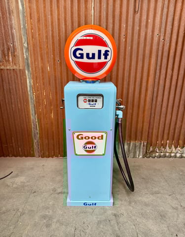 Restored US Gulf Gasboy Gasoline Pump,US Gulf Gasboy Gasoline Pump,Gulf Gasboy Gasoline Pump,
