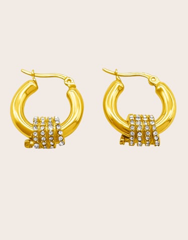 18K gold plated hoop earrings