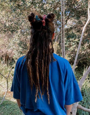 a woman with dreadlocks