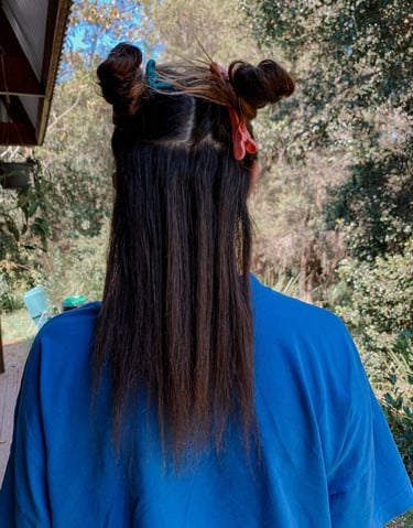 a woman with dreadlocks