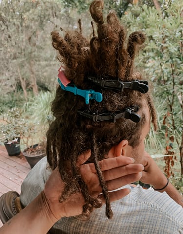 a man with dreadlocks with and without maintenance