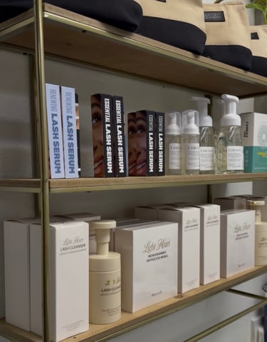 Lash aftercare and retail products available in La Jolla