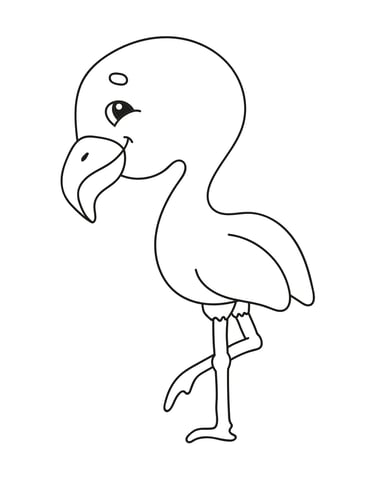 coloriage flamand rose