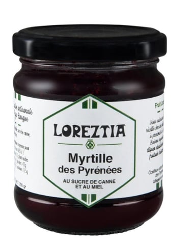 confiture de myrtille loreztia