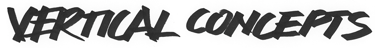 Vertical Concepts brand name displayed in a black hand-drawn graffiti style font on a white background.