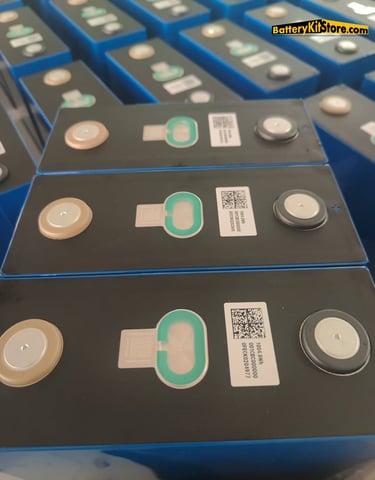 detail of LiFePO4 prismatic battery cells