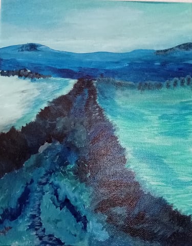 Serenity through Drama (painting) Kylee Nicole Smith