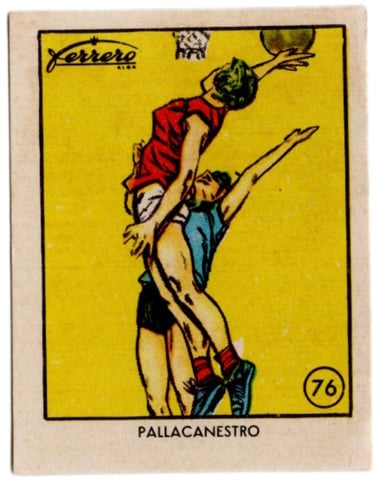 1960 Olympics basketball card from Italy