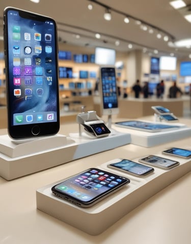 A sleek smartphone displayed on a colorful background with youthful tones.