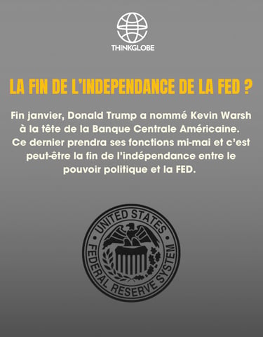 FED finance indépendance Trump Warsh Banque Géopolitique politique